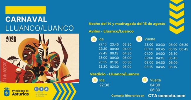 Horarios búho del 14 al 15 de agosto